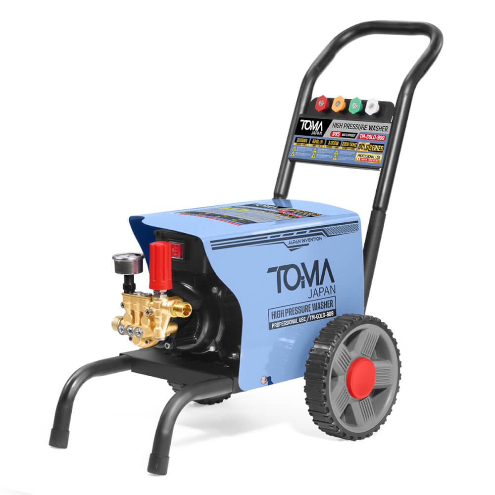 เครื่องฉีดน้ำแรงดันสูง TOMA JAPAN รุ่น TM-GOLD-909 220 บาร์ 3000 วัตต์